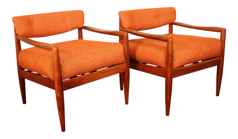 Adrian Pearsall for Craft Associates #834-C Lounge Chairs- Pair