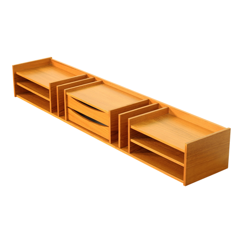 Danish Teak Large Desk Organizer by Pedersen & Hansen