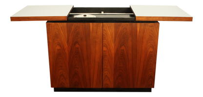 Dillingham Walnut Bar Cart With Wine Rack