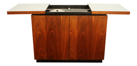Dillingham Walnut Bar Cart With Wine Rack