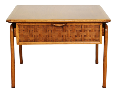 Lane Perception Mid-Century Modern Walnut Side Table