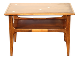 Lane Side Table with Aluminum and Starburst Inlays