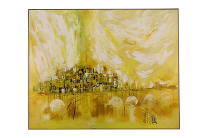 Lee Reynolds Abstract Cityscape Van Guard Painting