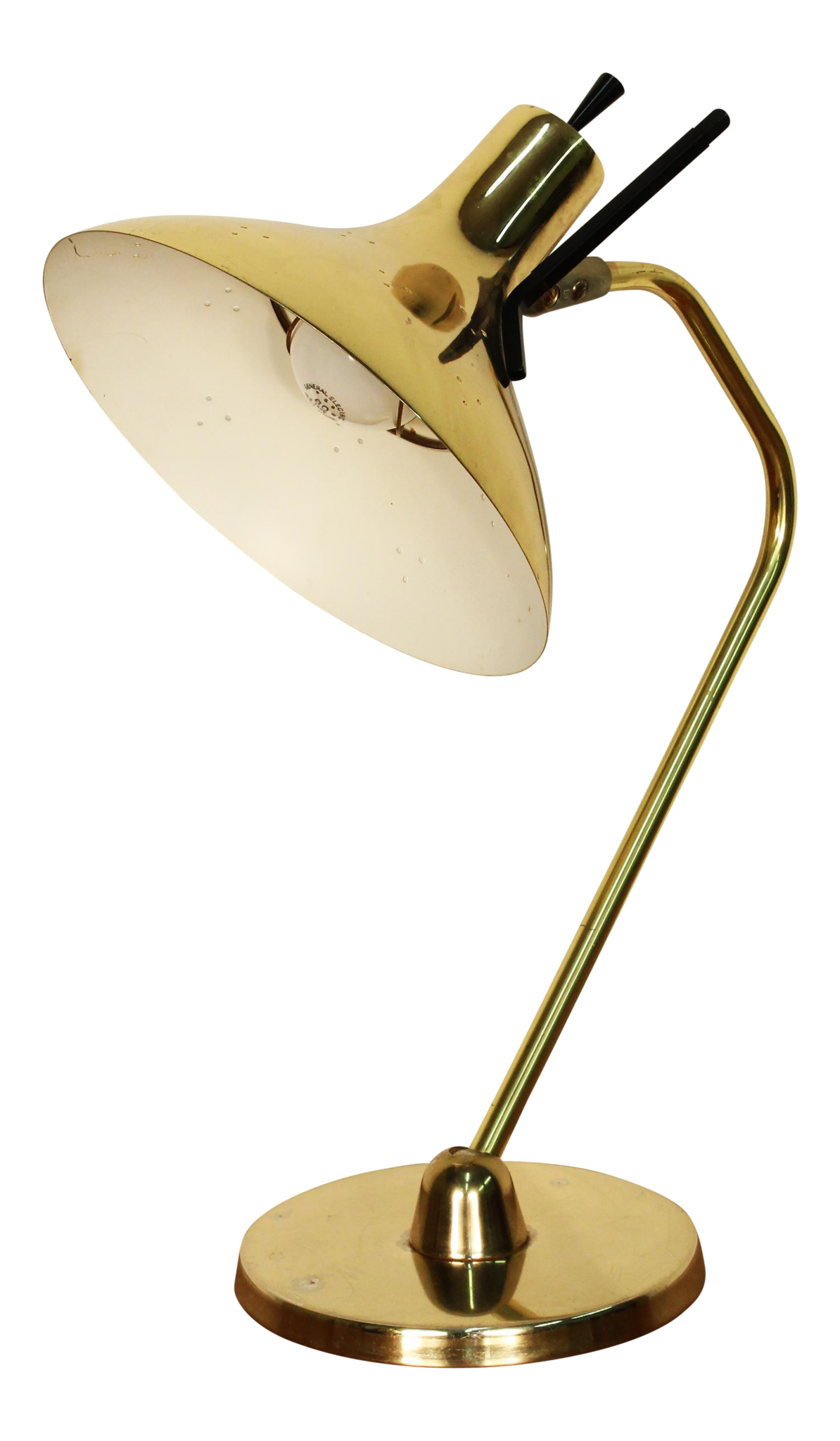 Maurizio Tempestini Lightolier Style Brass Table Lamp