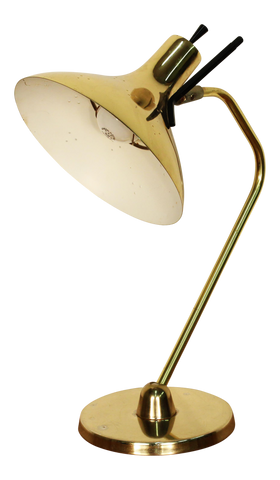 Maurizio Tempestini Lightolier Style Brass Table Lamp