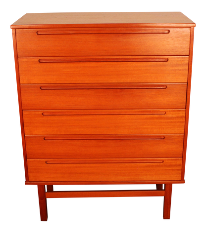 Danish Teak High-Boy Dresser by Nils Jonsson for Hjn Mobler