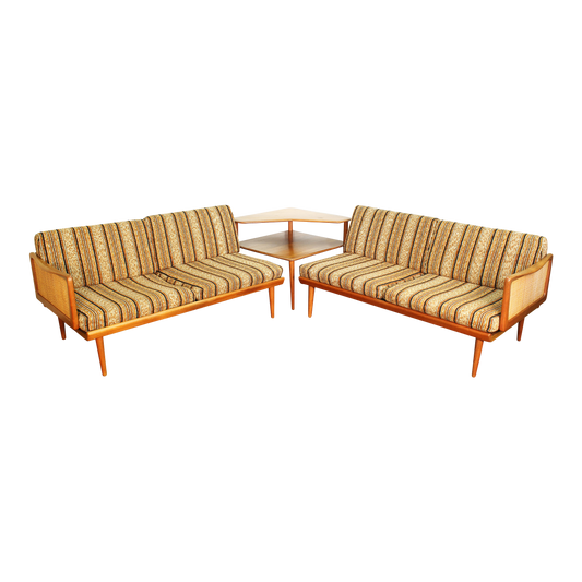 Peter Hvidt & Orla Mølgaard-Nielsen for France & Son Fd451 Pair of Sofas and Corner Table Set - 3 Pieces