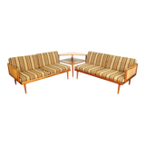Peter Hvidt & Orla Mølgaard-Nielsen for France & Son Fd451 Pair of Sofas and Corner Table Set - 3 Pieces