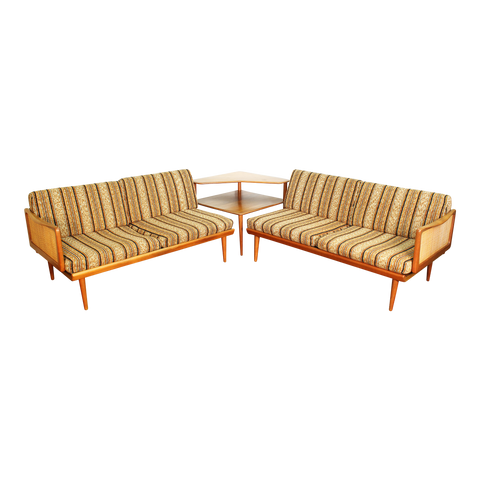 Peter Hvidt & Orla Mølgaard-Nielsen for France & Son Fd451 Pair of Sofas and Corner Table Set - 3 Pieces