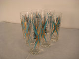 Set 8 Atomic Starburst Glasses with Caddy
