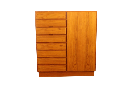 Danish Modern Teak Gentleman's Chest Dresser