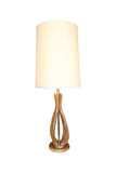 Mid-Century Danish Modern Sculpted Teak Table Lamp